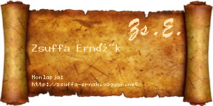 Zsuffa Ernák névjegykártya